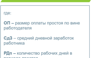 Время простоя по вине работодателя