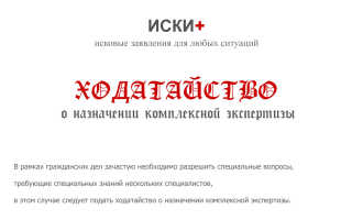 Ходатайство о назначении комиссионной экспертизы. образец и бланк 2021 года