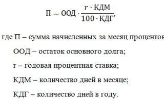 Как начисляются проценты по кредиту?