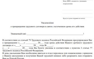 Увольнение сотрудника по истечении срока трудового договора