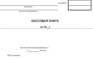 Инструкция и особенности заполнения кассовой книги